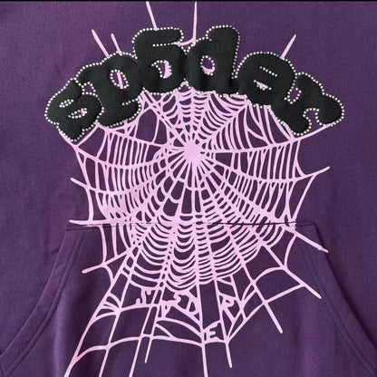 Sp5der Web Hoodie Purple REP 1:1