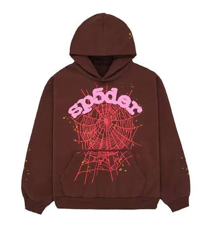 Sp5der Web Hoodie Brown REP 1:1