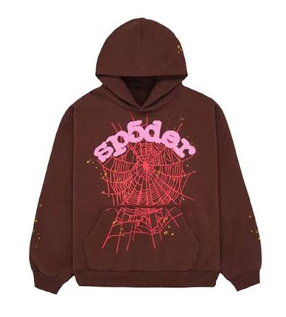 Sp5der Web Hoodie Brown REP 1:1